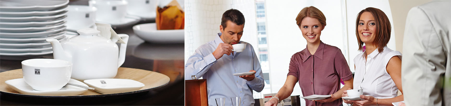 fröhliches Tee trinken am Buffet Althaustee Kontakt